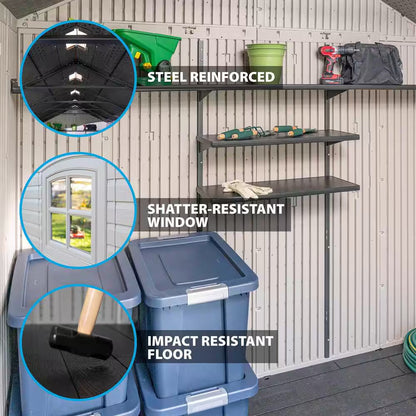 8 Ft. X 15 Ft. Resin Storage Shed