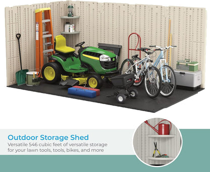 8' X 10' Heavy-Duty Resin Tremont Storage Shed, Sand