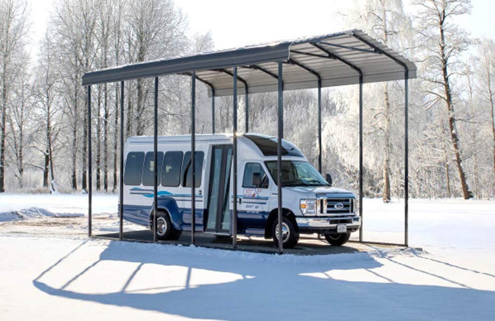 Arrow Carport, 14 ft. x 24 ft. x 14ft. Charcoal 14′ x 24′ x 14′