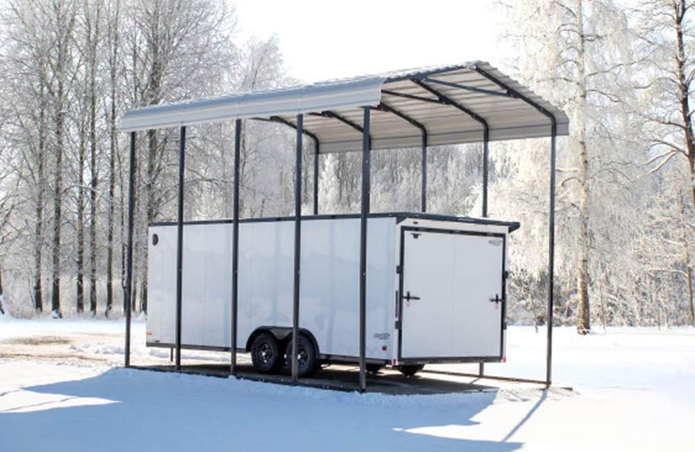 Arrow Carport, 14 ft. x 20 ft. x 14ft. Eggshell 14′ x 20′ x 14′