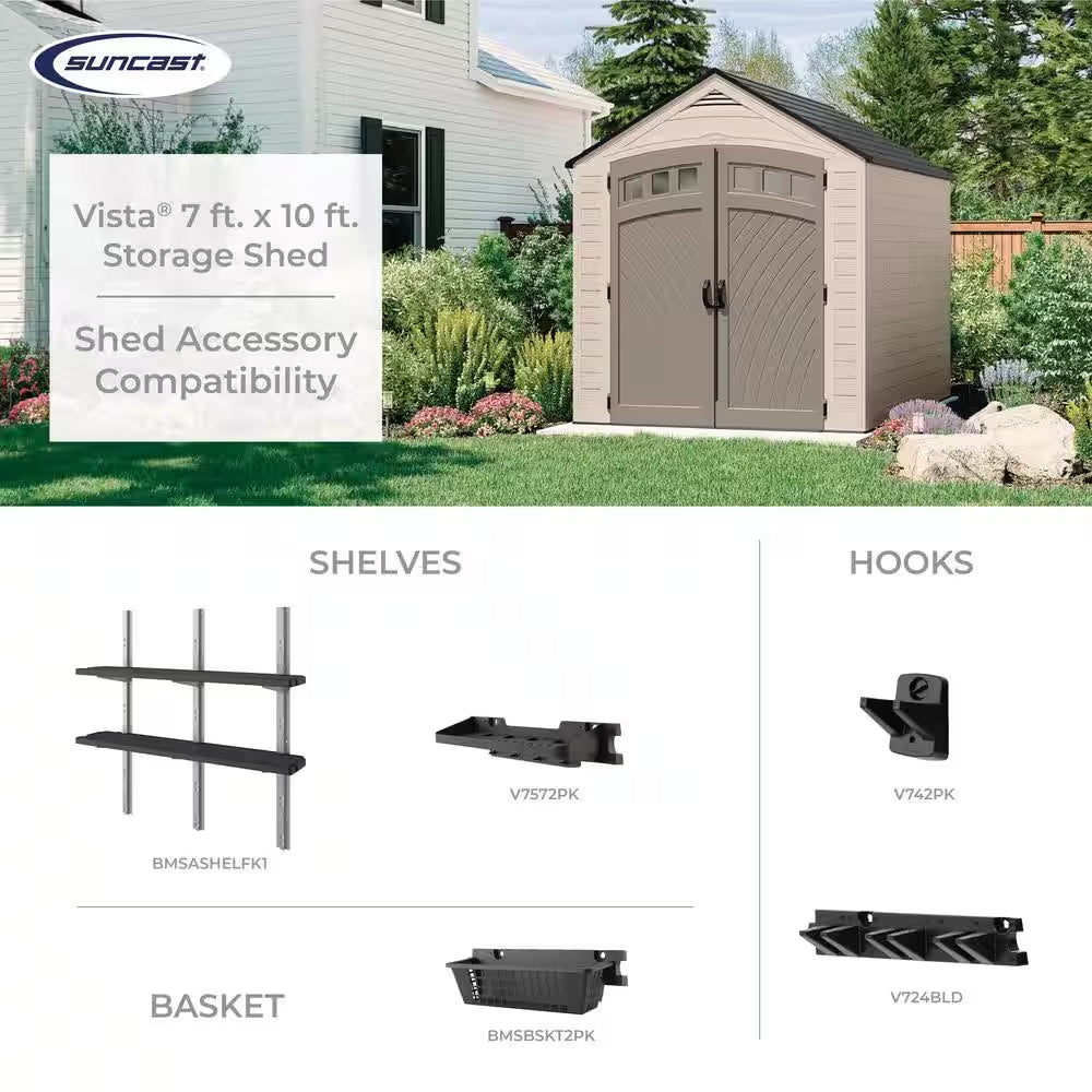 Vista 10 Ft. W X 7 Ft. D Plastic Shed (74.10 Sq. Ft.)