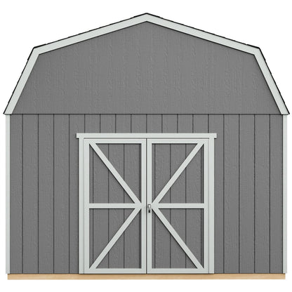 Handy Home Products Hudson 12×16 Do-it-Yourself Wooden Storage Shed Brown Without Floor