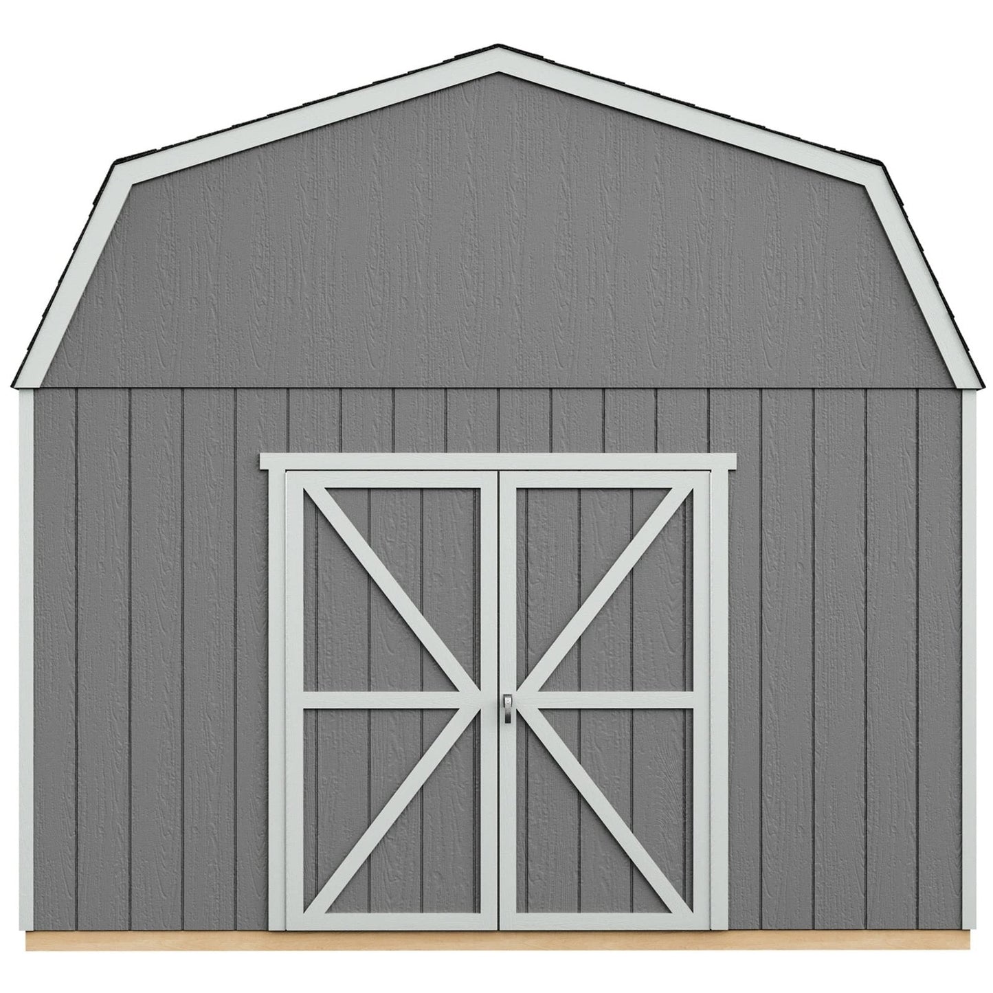 Handy Home Products Hudson 12×12 Do-it-Yourself Wooden Storage Shed Brown Without Floor