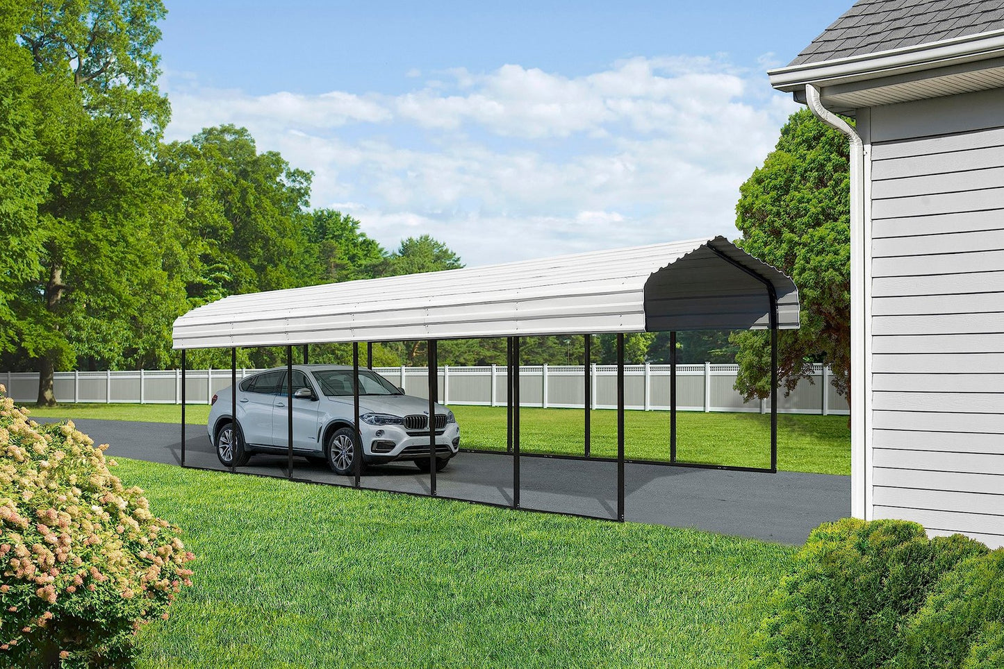Arrow Carport, 12 ft. x 29 ft. x 9ft. Eggshell 12′ x 29′ x 9′