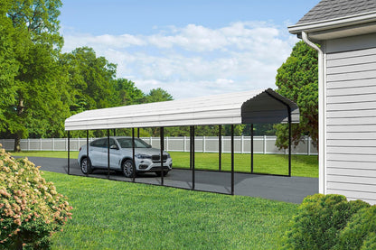 Arrow Carport, 12 ft. x 29 ft. x 9ft. Eggshell 12′ x 29′ x 9′