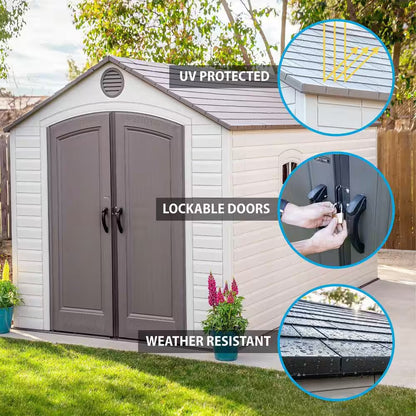 8 Ft. X 15 Ft. Resin Storage Shed